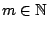$m\in \mathbb{N}$