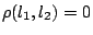 $\rho(l_1,l_2)=0$