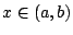 $x\in(a,b)$