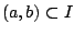 $(a,b)\subset I$