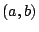 $(a,b)$