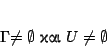 \begin{displaymath}
G\neq \emptyset \ \hbox{���}\ U\neq \emptyset
\end{displaymath}