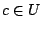 $c\in U$