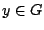 $y\in G$