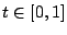 $t\in [0,1]$