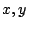 $x,y$
