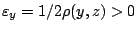 $\varepsilon_y=1/ 2 \rho(y,z)>0$