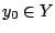 $y_0\in Y$