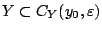 $Y\subset C_Y (y_0,\varepsilon)$