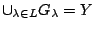 $\cup_{\lambda\in L}G_{\lambda}=Y$