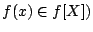 $f(x)\in f[X])$