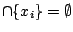$\cap\{x_i\}=\emptyset$