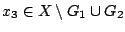 $x_3\in X\setminus G_1\cup G_2$