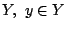 $Y,\ y\in Y$
