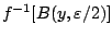 $f^{-1}[B(y,\varepsilon/2)]$