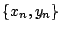 $\{x_n,y_n\}$