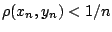 $\rho(x_n,y_n)<1/n$