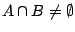 $A\cap B\neq \emptyset$