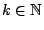 $k\in \mathbb{N}$