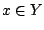 $x\in Y$