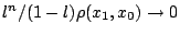 $l^n/(1-l)\rho(x_1,x_0)\rightarrow 0$