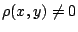 $\rho(x,y)\neq 0$