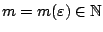 $m=m(\varepsilon )\in \mathbb{N}$