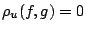 $\rho_u(f,g)=0$