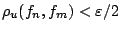 $\rho_u(f_n,f_m)<\varepsilon /2$