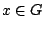 $x\in G$