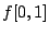 $f[0,1]$