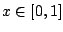 $x\in [0,1]$
