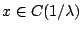 $x\in C(1/\lambda )$