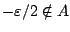 $-\varepsilon /2 \notin A$