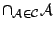 $\cap_{\mathcal{A}\in\mathcal{C}} \mathcal{A}$