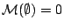$\mathcal{M}(\emptyset)=0$
