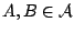 $A,B\in\mathcal{A}$