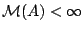 $\mathcal{M}(A)<\infty$