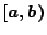 $[a,b)$